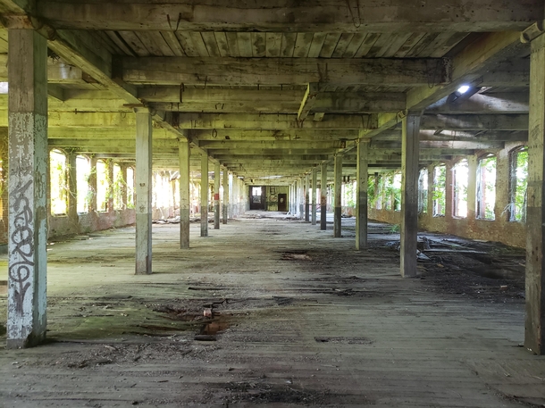 Second floor of an abandoned factory