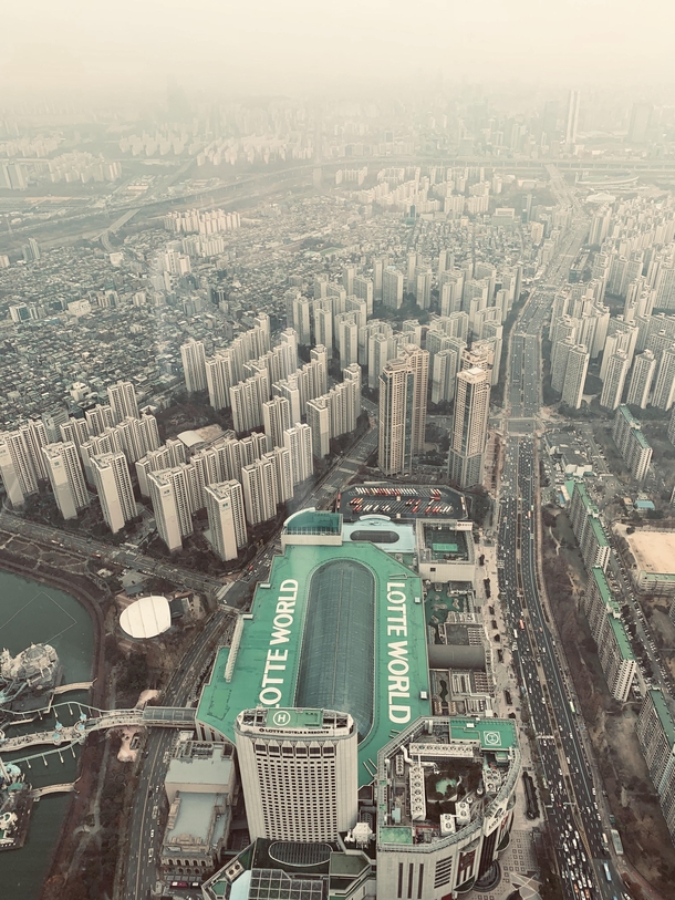 Seoul as seen from the Lotte Sky Tower