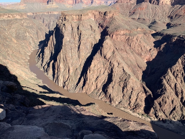 Shadows over the Colorado River from Plateau Point  Grand Canyon NP 