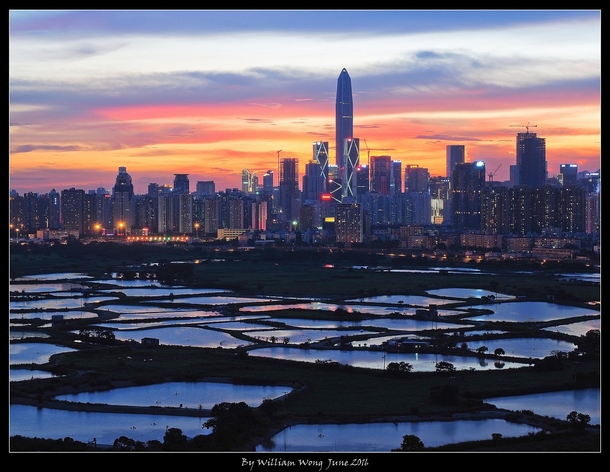 Shenzhen China from Hong Kongs new Territories - by William Wong 