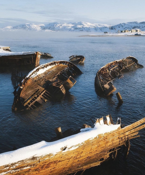 Ship Graveyard Barents Sea Russia