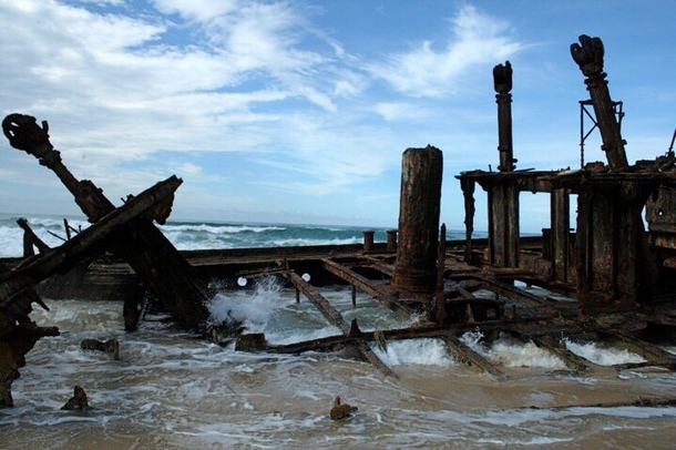 Shipwreck on Fraser Island in Australia 