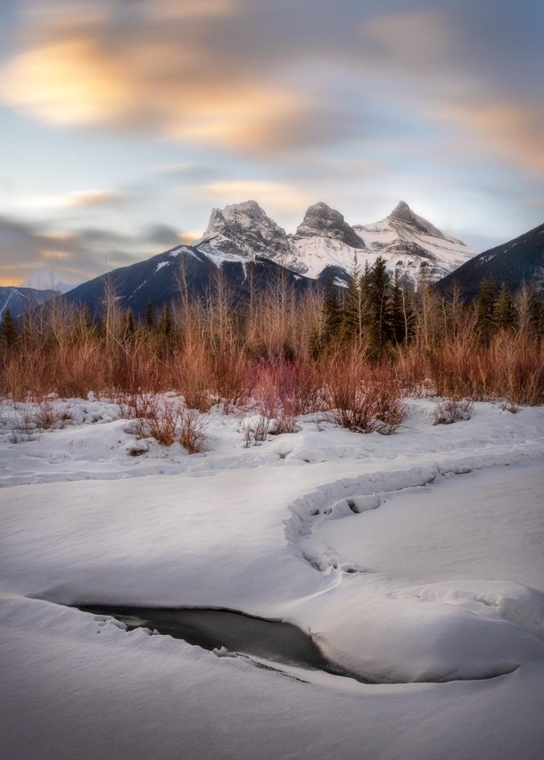 Shooting sunrise at - degrees Celsius is an absolute treat this time of year in Canmore 