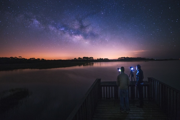 Shooting the Milky Way with Friends in Cedar Key Fl 