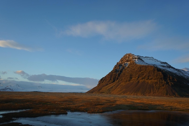 Shot from the car window on the southern portion of ring road in Iceland 