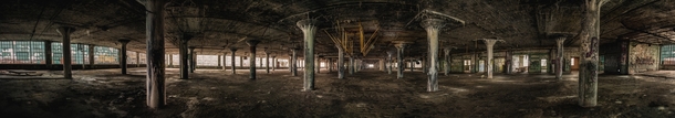 -shot panorama from an auto manufacturing plant in Detroit 