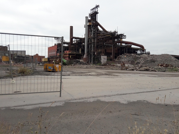 Shut down blast furnace at Charleroi Belgium