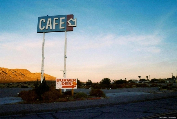 Signs in the Mojave Desert