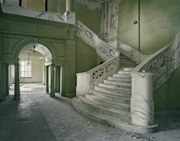 Since were doing staircasesagain The Mead building lobby and marble staircase Yankton State Hospital South Dakota photo by Christopher Payne 