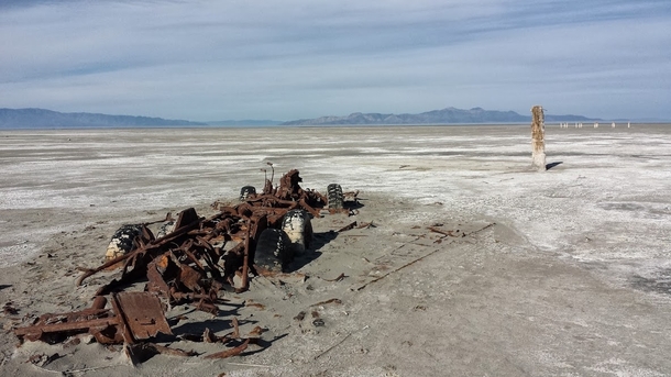 Skeleton of a boattruck from the shores of Great Salt Lake 