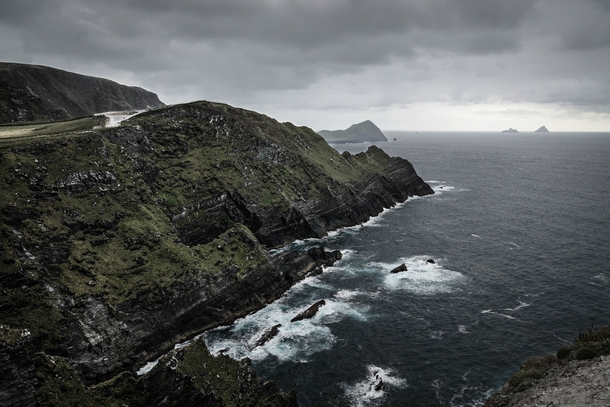 Skellig Cliffs Skellig Island in the background Luke Skywalker hideout Ireland 