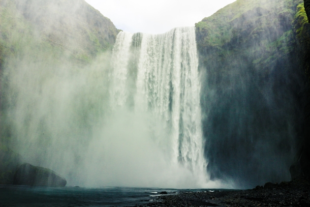 Skgafoss waterfall Iceland OC 