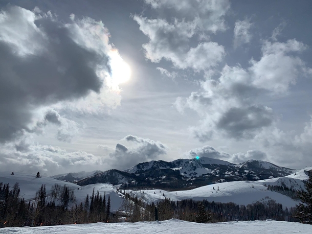 Skiing in Park City Utah when i caught this view 