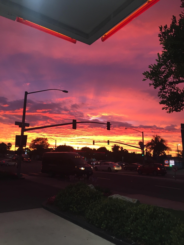 Sky on fire in San Diego CA