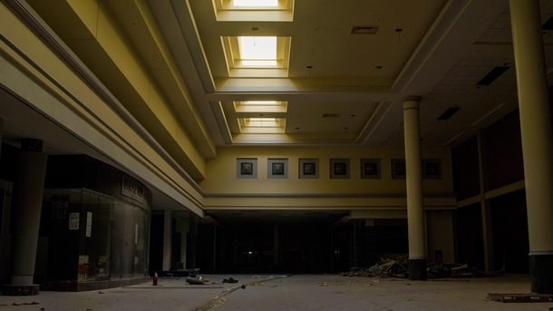 Skylights in an abandoned mall Michigan 