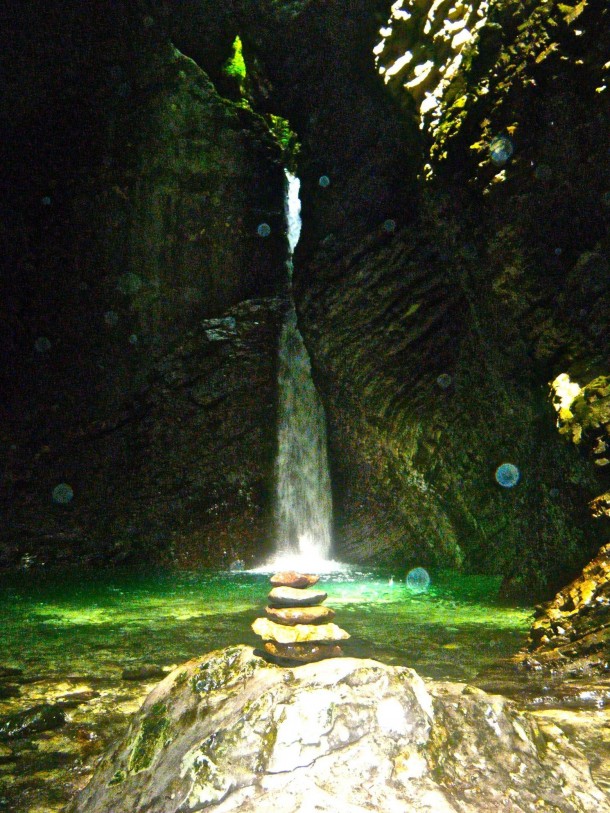 Slap Kozjak Waterfall - Soa River Slovenia 
