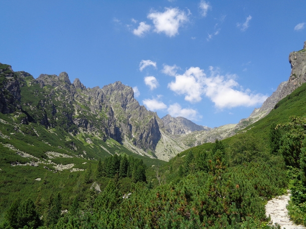 Slovakia High Tatras route to Tryho chalet 