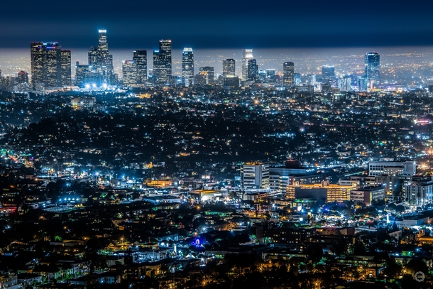 Smog over Los Angeles California  by Bryan Rodriguez