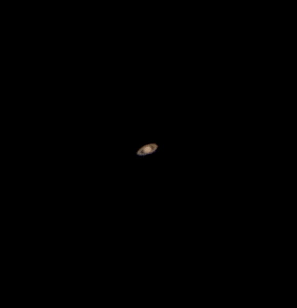 Snapped this humble photo of Saturn using a nearly  year old Vixen Sky Scope s a D-printed phone adapter and an iPhone  Aprox x mag
