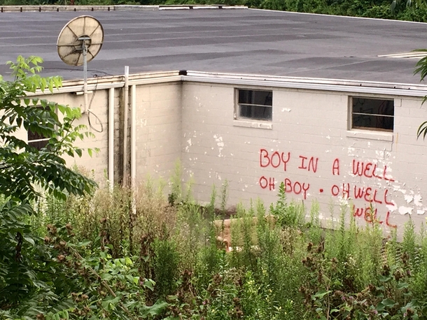 Snapped this shot of an abandoned building in Appalachia  BOY IN A WELL  OH BOY  OH WELL