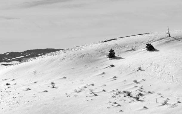 Snowdrifts in the hills near Yakima WA x