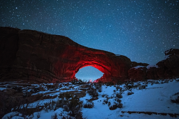 Snowy Arches and stars 