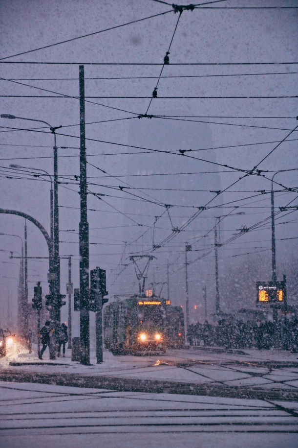Snowy day in Poznan Poland Picture was taken year ago This winter we havent seen any snow at all