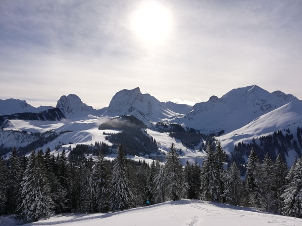 Snowy Mountains in Switzerland x 