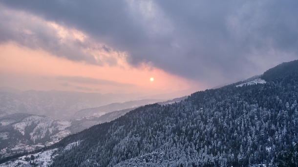Snowy Sunrise - Mashobra Himachal Pradesh India 