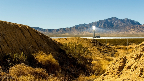 Solar Farm Desert between Las Vegas and California 