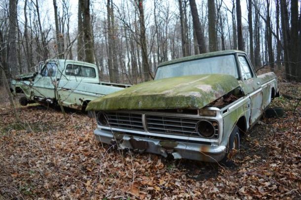 some abandoned trucks in Norfolk County Ontario