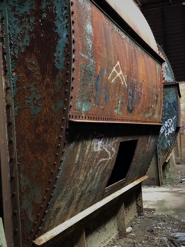 Some machinery I found in the upper service area of the Abandoned Pennsylvania Turnpike near Breezewood PA Taken with iPhone X camera 