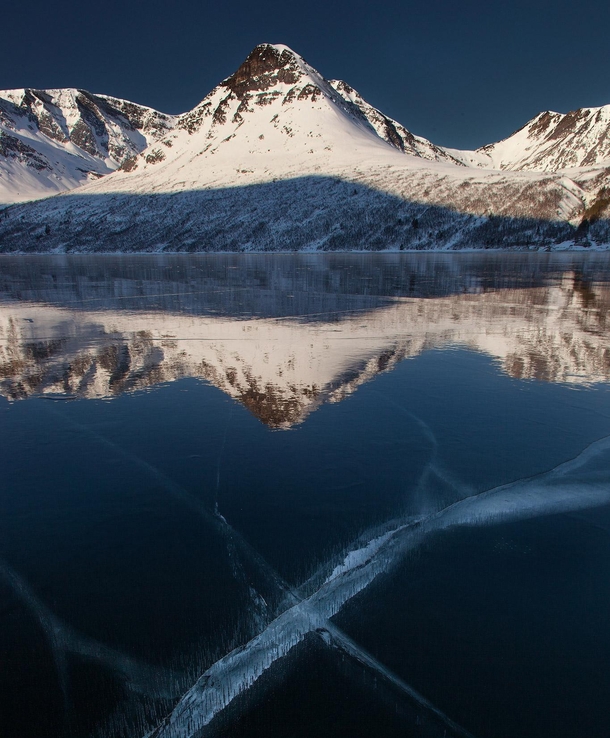 Some of the coolest icy reflections I have ever seen 
