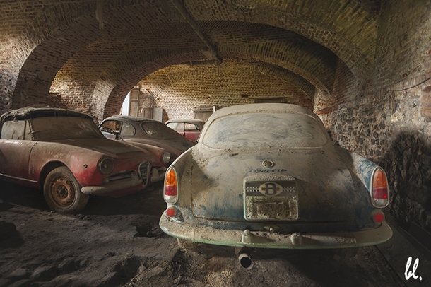 Some old Cars in abandoned parking by Berrie Leijten 