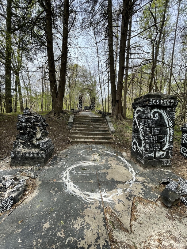 Somebody has been cleaning up the altar area at Hell House in Maryland