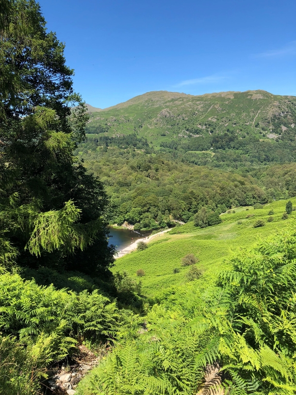 Sometimes the UK actually looks like Hawaii It actually is that green Last Summer Grasmere Water from half way up Loughrigg Fell 