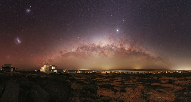Southern sky over the Atlantic Ocean - Panorama of  shots to achieve a resolution of  by  pixels