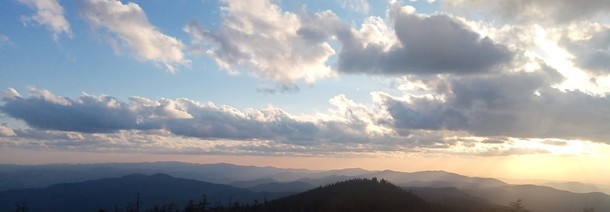 Southwest View of the Appalachians from Clingmans Dome Tennessee USA 