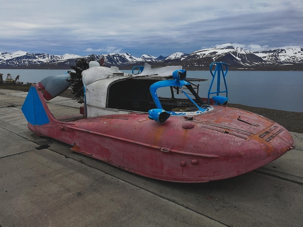 Soviet aerosledge Tupolev A- in Barentsburg Svalbard