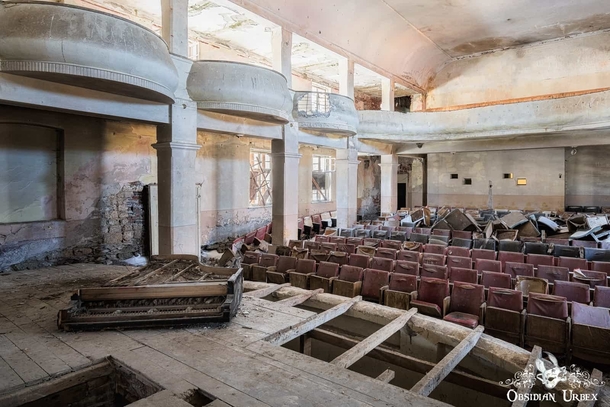 Soviet Theatre Bulgaria This abandoned theatre in Bulgaria was used as a cinema by the Soviet government to show films of the state until the fall of the Iron Curtain in  Obsidian Urbex Photography 