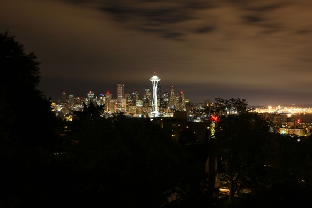 Space Needle and Seattle all Lit Up 