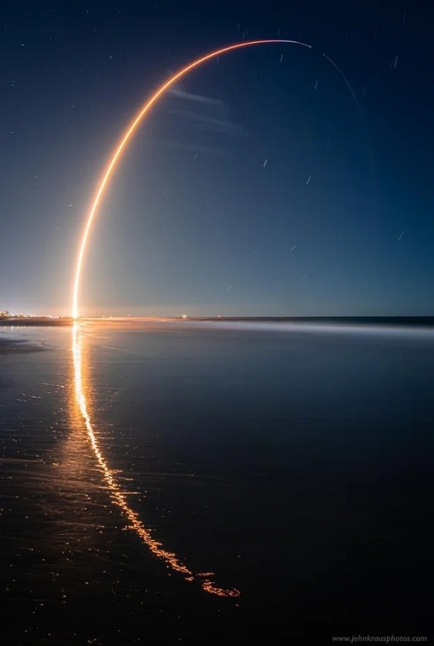 Space x rocket launch made by john K his sitehttpswwwjohnkrausphotoscom