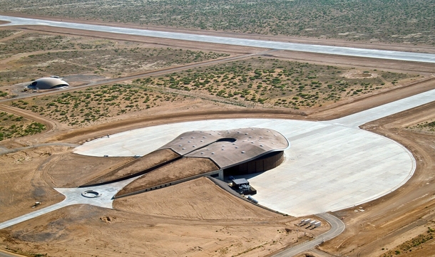 Spaceport America the worlds first purpose-built commercial spaceport Jornada del Muerto Desert New Mexico 
