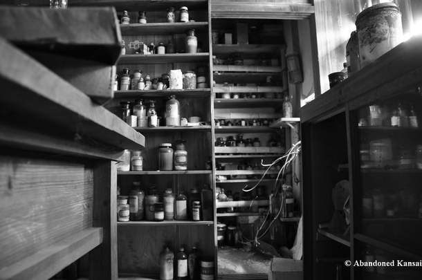 Spectacular pharmacy at an abandoned pre-WW hospital in Japan 