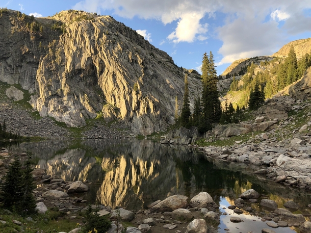 Spent  days walking through the Beartooth Wilderness in Montana One of many lakes 