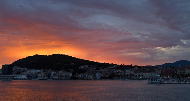 Split Croatia Sunset after rain OC x