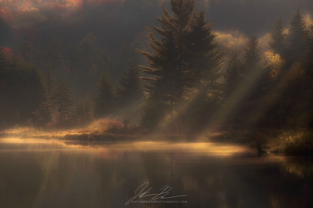 Spruce Nob Lake in West Virginia on A Misty Morning 