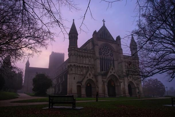 St Albans Abbey at dawn 