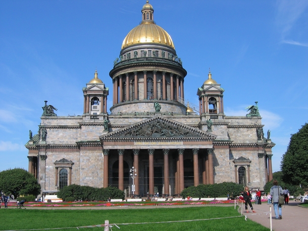 St Issacs Cathedral   St Petersburg Designed by Auguste de Montferrand and completed in  