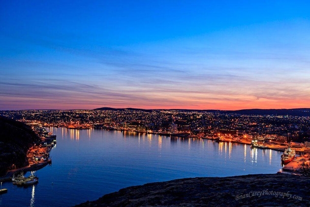 St Johns Newfoundland And Labrador Canada at sunset